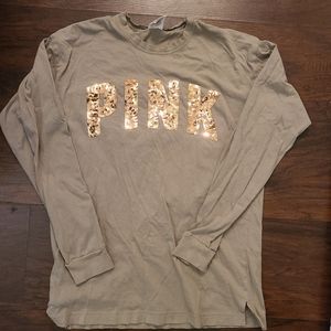 PINK long sleeve crew neck